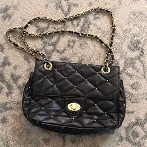 Black & Gold Quilted Handbag